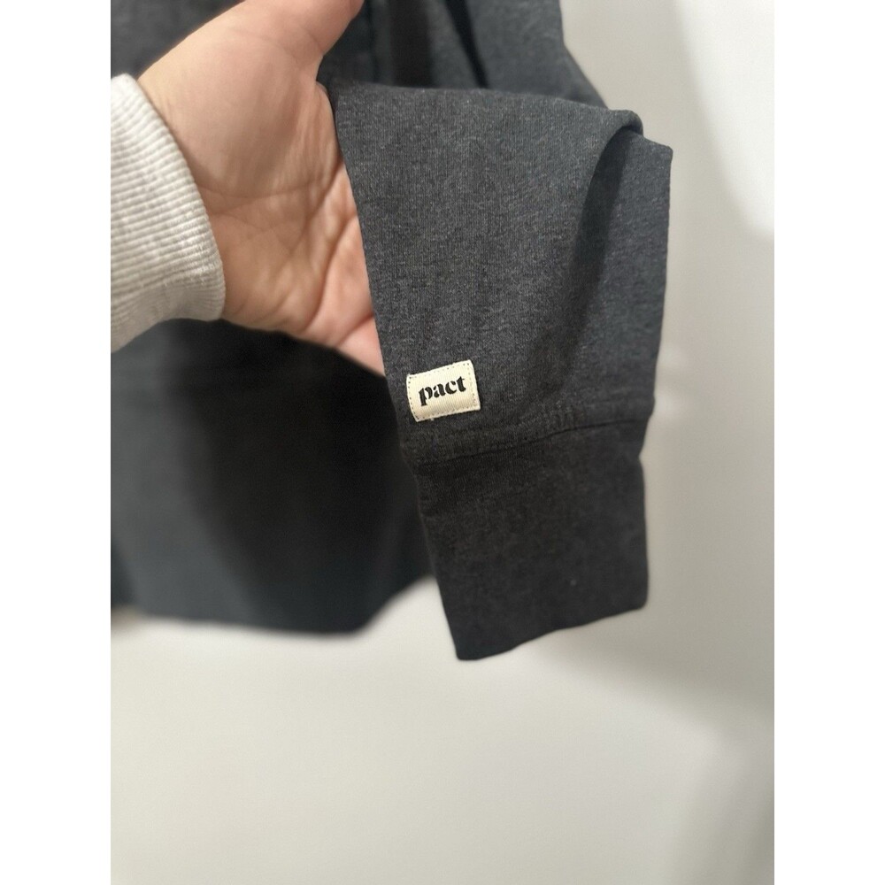 Pact Women’s Organic Cotton Zip Up Hoodie Jacket Thumb Holes Grey XS - Picture 4 of 7